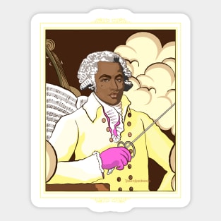 Portrait of Joseph Bologne vanilla ice cream Sticker